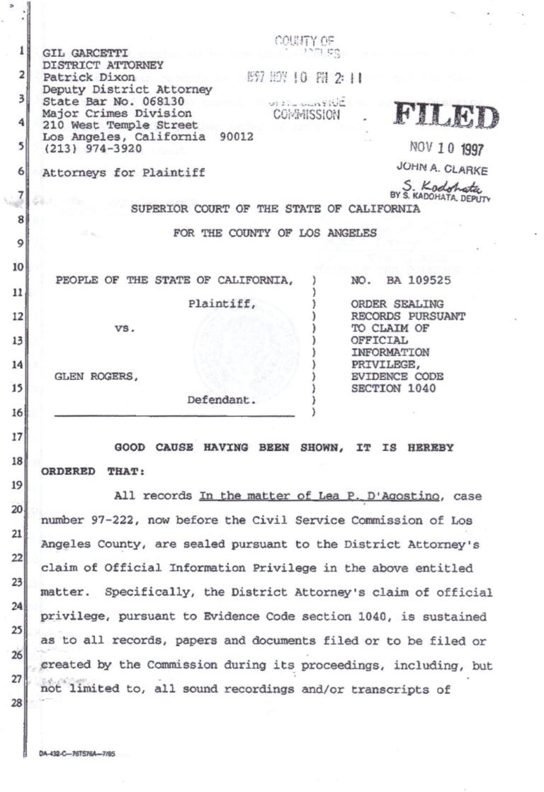 Lea D Agostino civil service page one 001