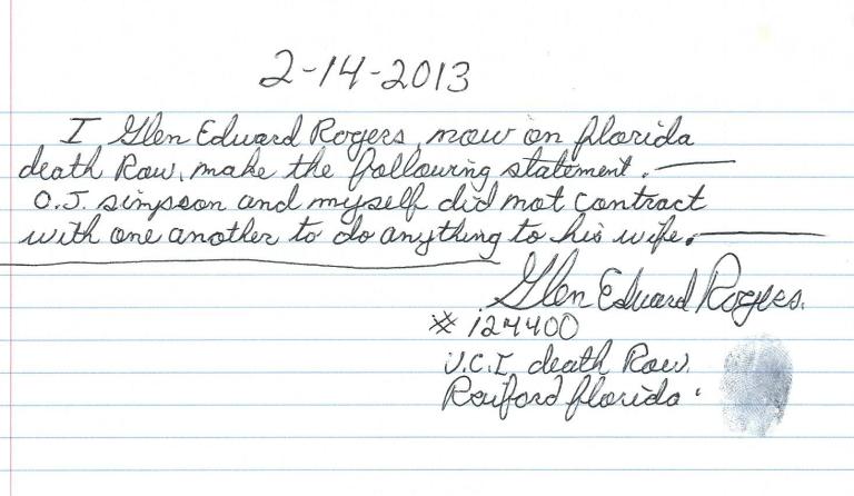 Glen Rogers denial of involvement with OJ Simpson 001