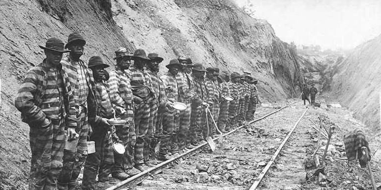 convict leasing system black railroad gang