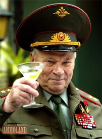 Russian general salutes