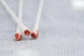 blood cotton swab