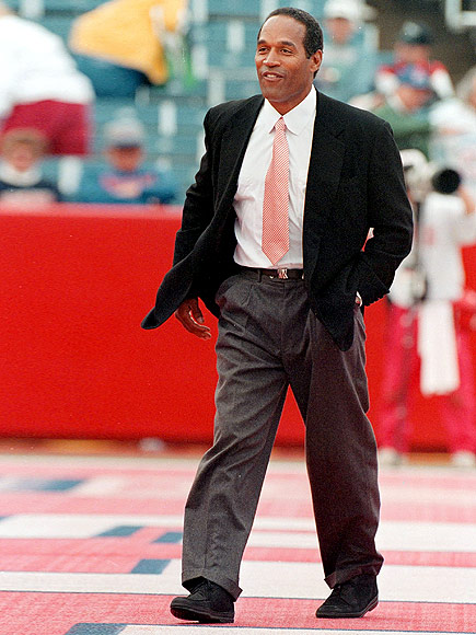 oj-simpson wearing the BM shoes full length on the day photo was taken in Buffalo